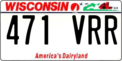 WI license plate 471VRR