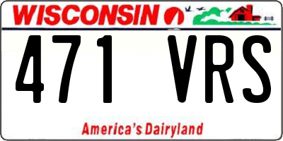 WI license plate 471VRS