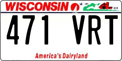 WI license plate 471VRT