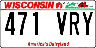 WI license plate 471VRY