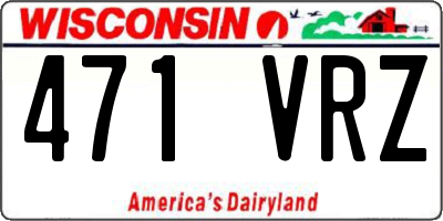 WI license plate 471VRZ