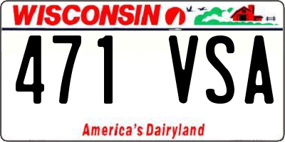 WI license plate 471VSA