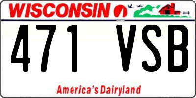 WI license plate 471VSB