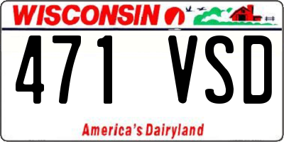 WI license plate 471VSD