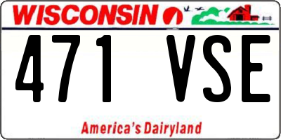WI license plate 471VSE