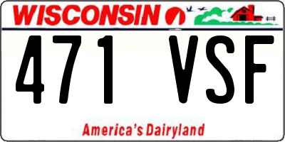 WI license plate 471VSF