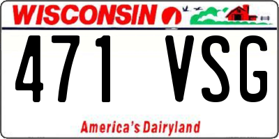 WI license plate 471VSG