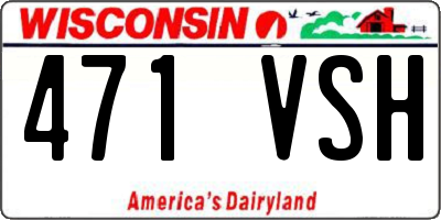 WI license plate 471VSH