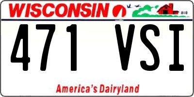 WI license plate 471VSI