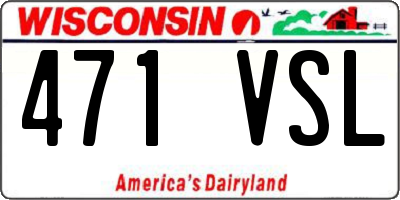 WI license plate 471VSL