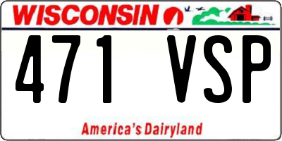WI license plate 471VSP
