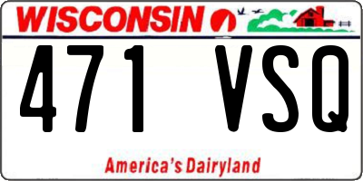 WI license plate 471VSQ