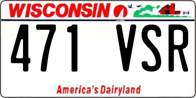 WI license plate 471VSR