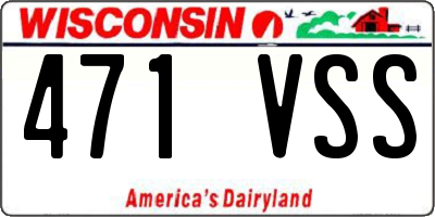 WI license plate 471VSS