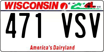 WI license plate 471VSV