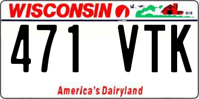 WI license plate 471VTK