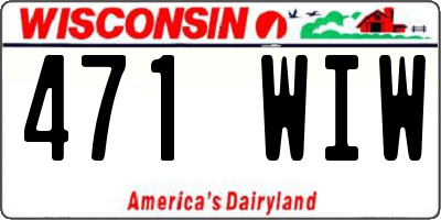 WI license plate 471WIW