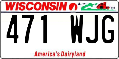 WI license plate 471WJG