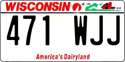 WI license plate 471WJJ