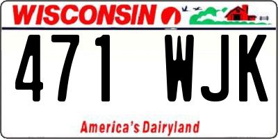 WI license plate 471WJK
