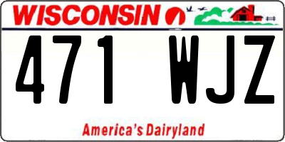 WI license plate 471WJZ