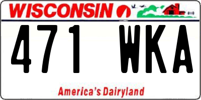 WI license plate 471WKA