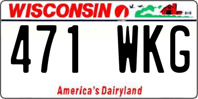 WI license plate 471WKG