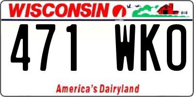 WI license plate 471WKO