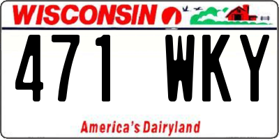 WI license plate 471WKY