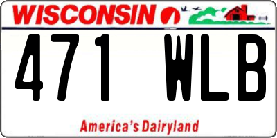 WI license plate 471WLB
