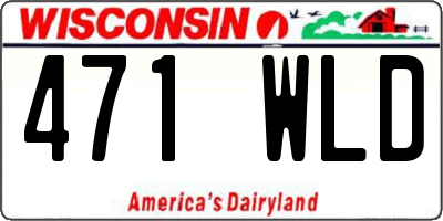 WI license plate 471WLD