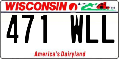 WI license plate 471WLL