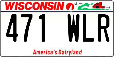 WI license plate 471WLR
