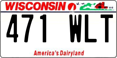 WI license plate 471WLT