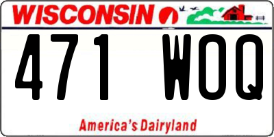 WI license plate 471WOQ