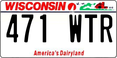 WI license plate 471WTR