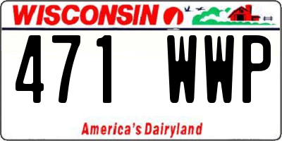 WI license plate 471WWP