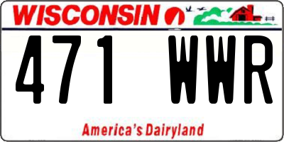WI license plate 471WWR