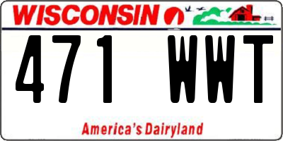 WI license plate 471WWT