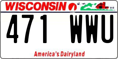 WI license plate 471WWU