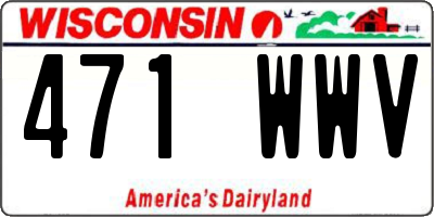 WI license plate 471WWV