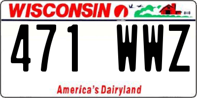 WI license plate 471WWZ