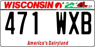 WI license plate 471WXB