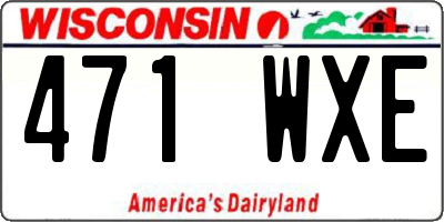 WI license plate 471WXE