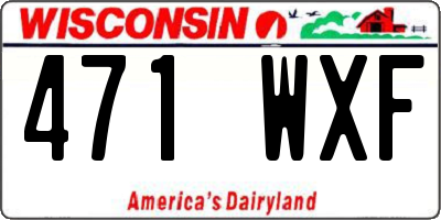 WI license plate 471WXF