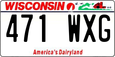 WI license plate 471WXG