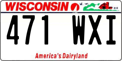 WI license plate 471WXI