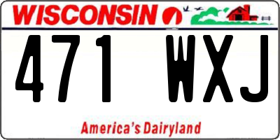 WI license plate 471WXJ