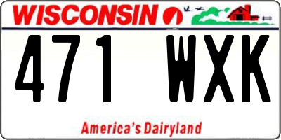 WI license plate 471WXK