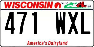 WI license plate 471WXL